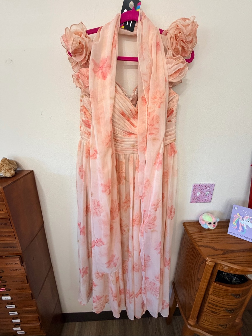 Tania Peach Azazie Atelier maxi dress size 14 - Picture 8 of 9